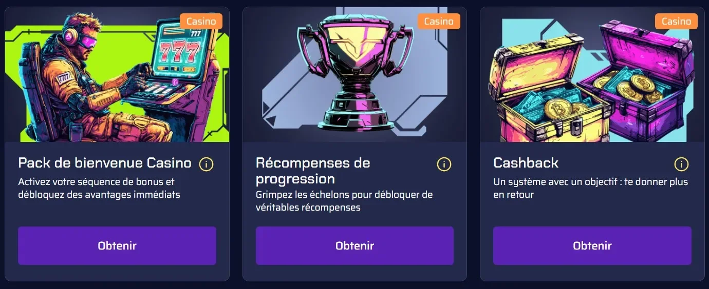 Le Betory bonus sur trois dépôts